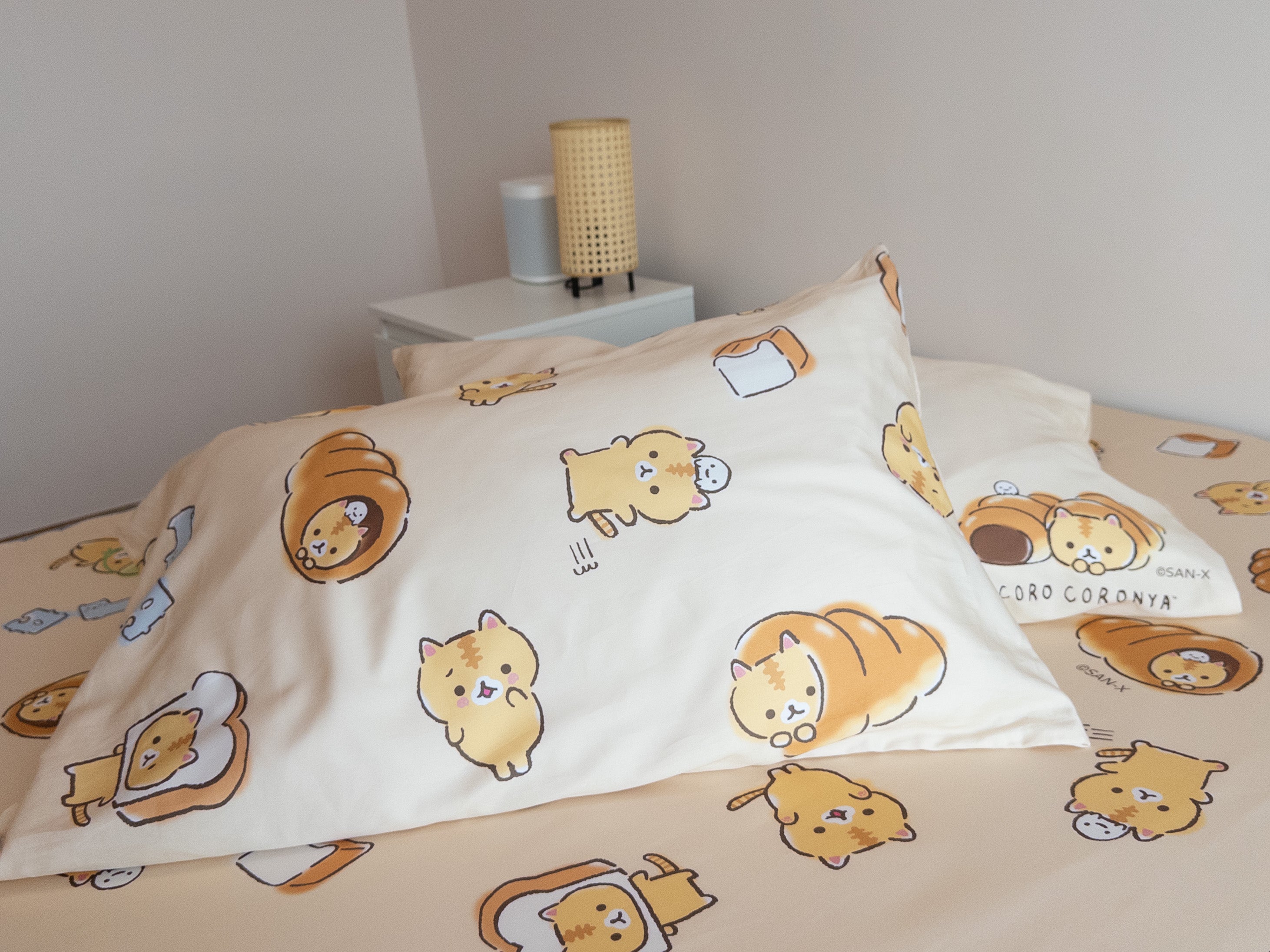 Top Sheet + Pillowcase x 2|Gen. 2 Cotton|Coronya® Cats Bakery