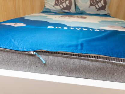 床面連枕頭套兩個｜全棉 (Gen. 2)｜Dustykid® 月雲嬉夢