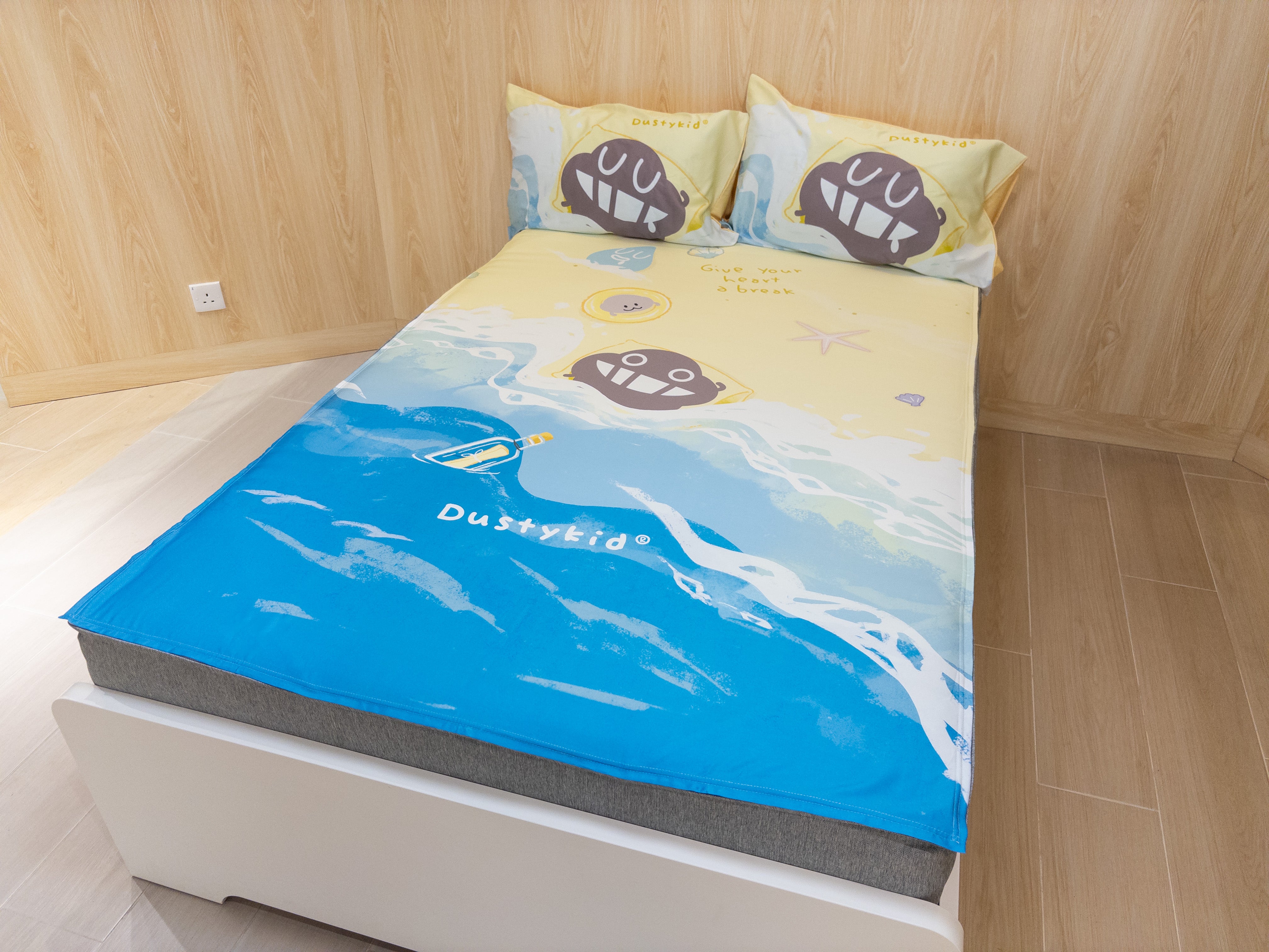 床面連枕頭套兩個｜全棉 (Gen. 2)｜Dustykid® 海灘週末