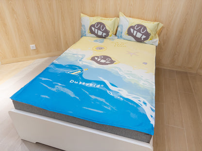 床面連枕頭套兩個｜全棉 (Gen. 2)｜Dustykid® 海灘週末