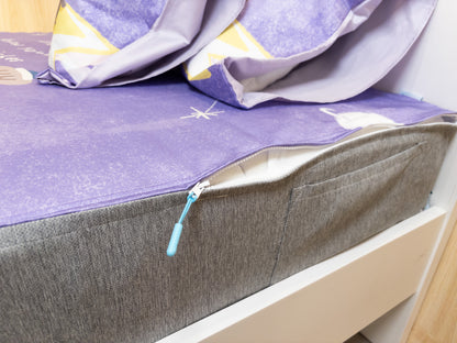 床面連枕頭套兩個｜全棉 (Gen. 2)｜Dustykid® 紫色星河