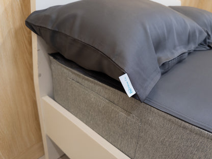 床面連枕頭套兩個｜ULTRA FINE 細滑 (Gen. 2)｜Charcoal 深灰